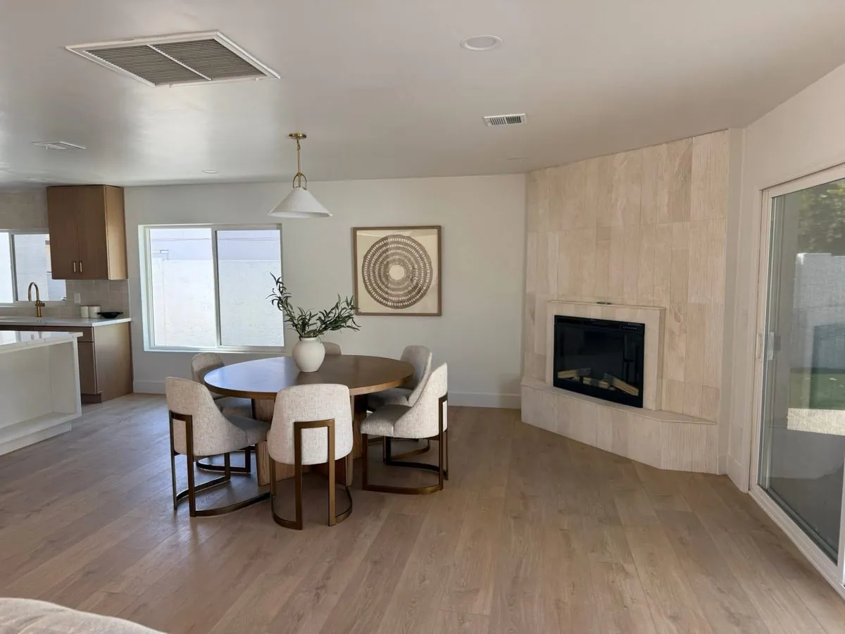 Finished Precision Renovation living and dining space